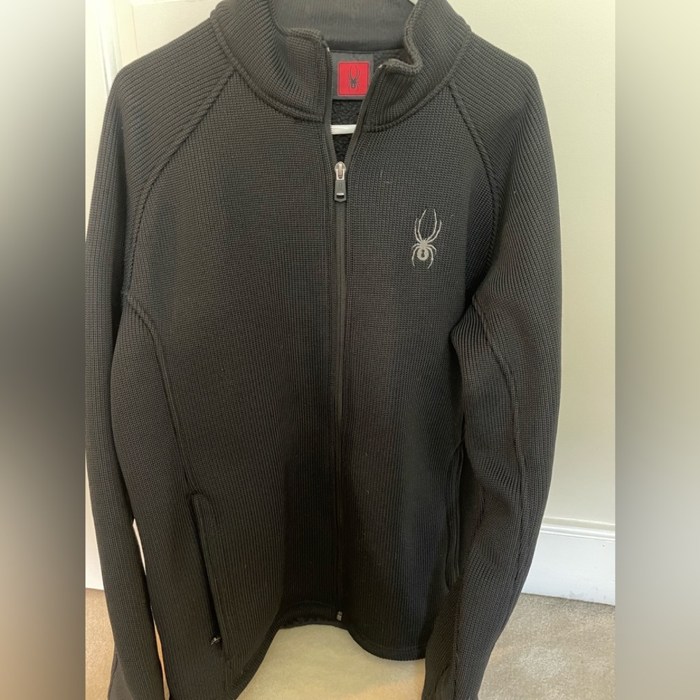 Spyder Mens knit fleece lined jacket L